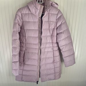 North face down jacket lilac color